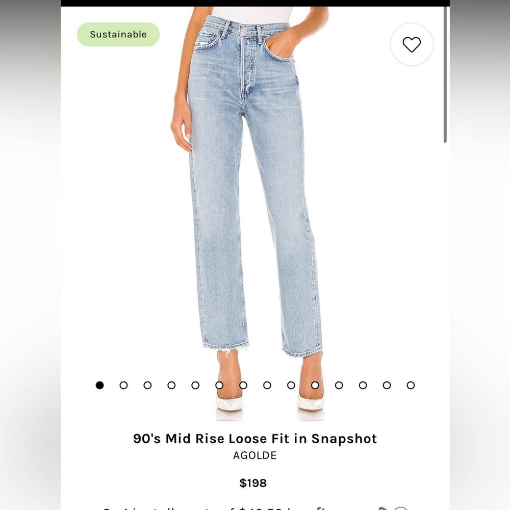 90's Mid Rise Loose Fit in Snapshot size 26